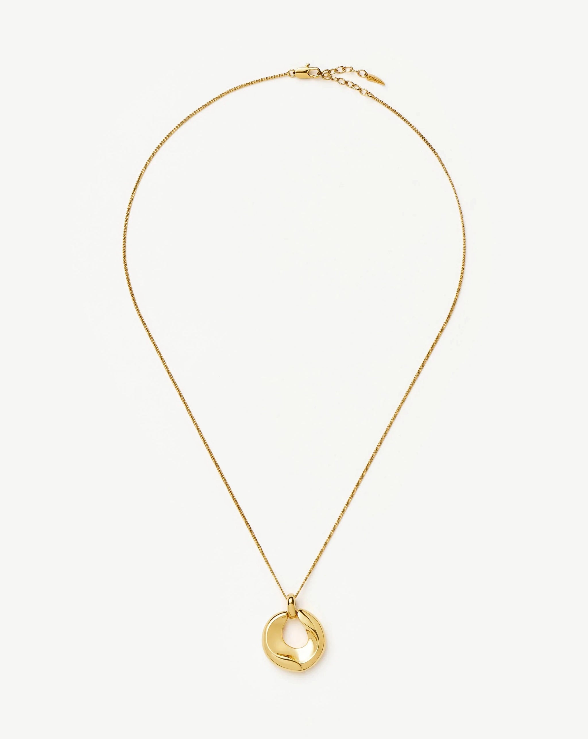 Sculptural Ridge Molten Pendant Necklace | 18ct Gold Plated Necklaces Missoma 