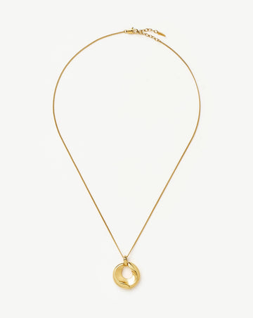 Sculptural Ridge Molten Pendant Necklace | 18ct Gold Plated Necklaces Missoma 