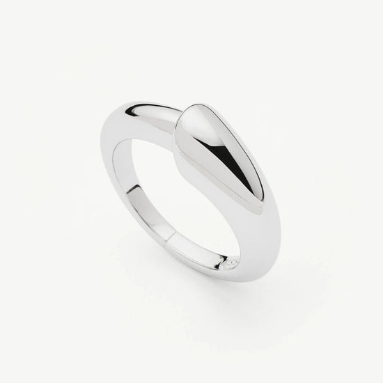 Sculptural Ridge Stacking Ring | Sterling Silver Rings Missoma 
