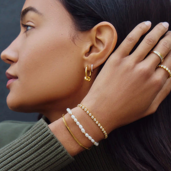 Seed Pearl Beaded Bracelet | 18ct Gold Plated/Pearl Bracelets Missoma 