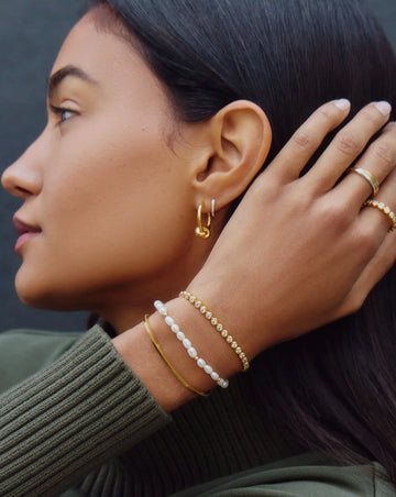 Seed Pearl Beaded Bracelet | 18ct Gold Plated/Pearl Bracelets Missoma 