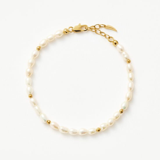 Seed Pearl Beaded Bracelet | 18ct Gold Plated/Pearl Bracelets Missoma 