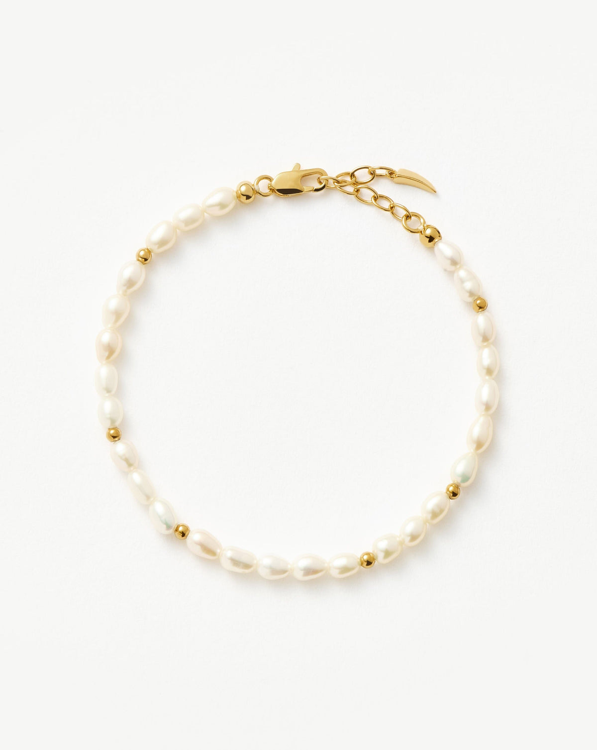 Seed Pearl Beaded Bracelet 18ct Plated Pearl