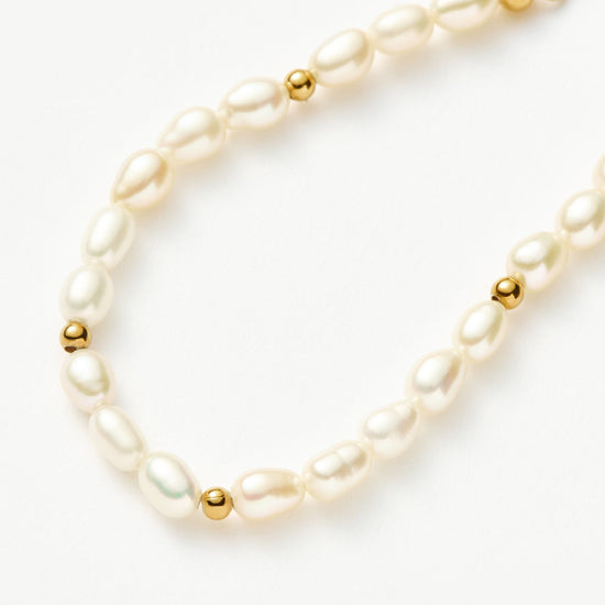 Seed Pearl Beaded Bracelet | 18ct Gold Plated/Pearl Bracelets Missoma 