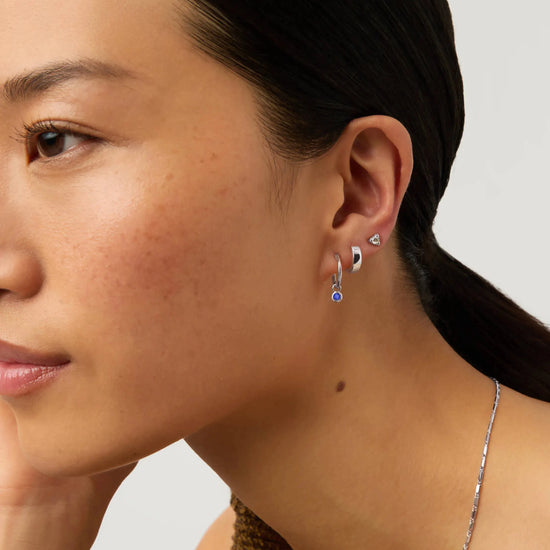 September Birthstone Necklace & Charm Earrings Set | Sterling Silver/Lapis Necklaces Missoma 