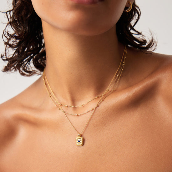 September Birthstone Pendant Necklace | 18ct Gold Vermeil/Lapis Necklaces Missoma 