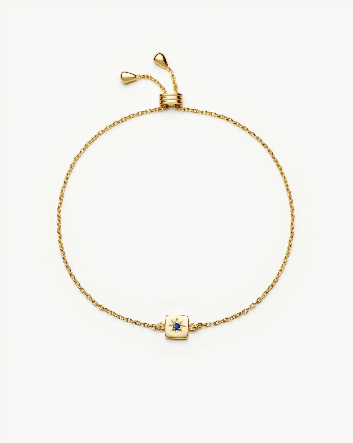 September Birthstone Slider Bracelet | 18ct Gold Plated/Lapis Bracelets Missoma 