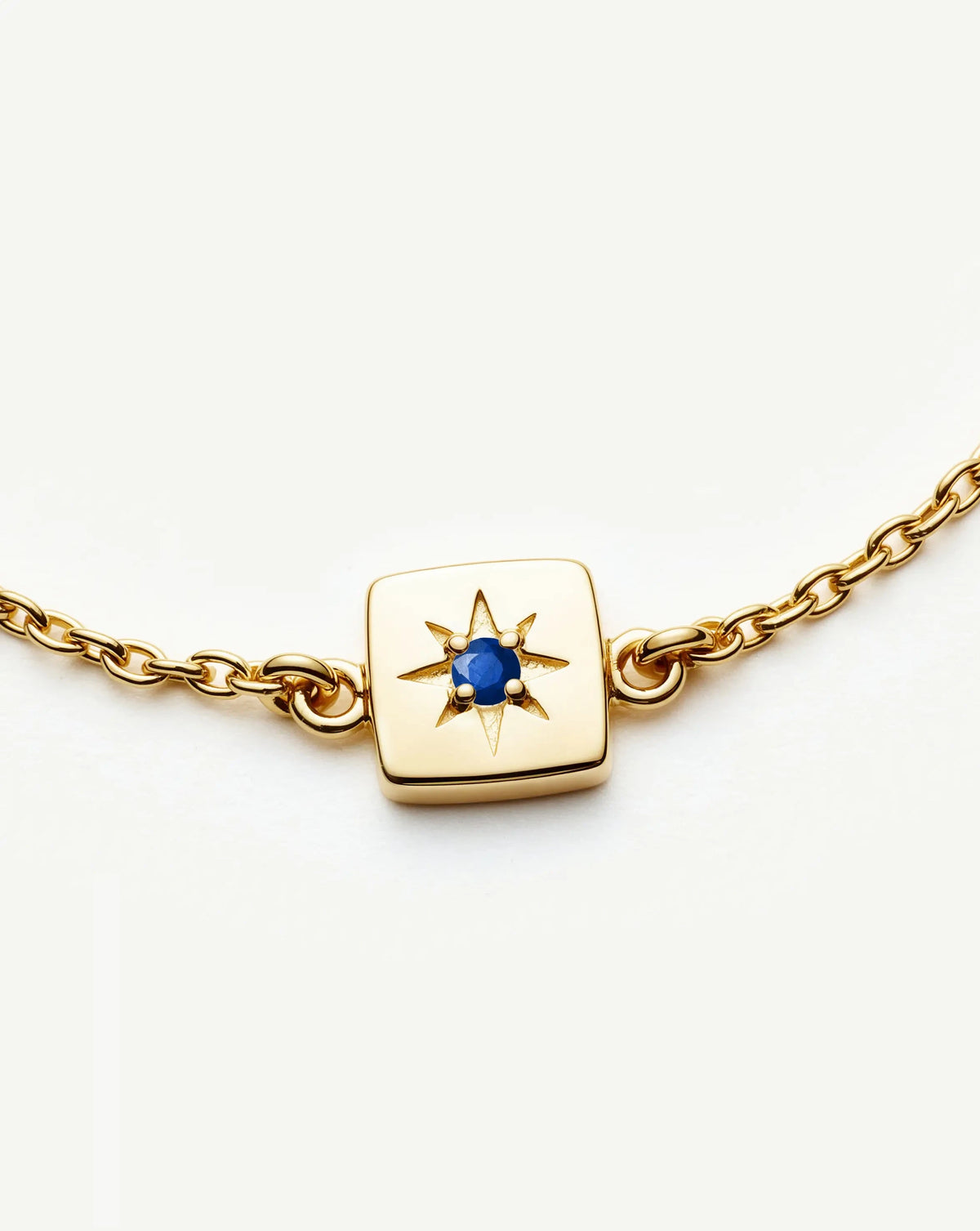 September Birthstone Slider Bracelet | 18ct Gold Plated/Lapis Bracelets Missoma 