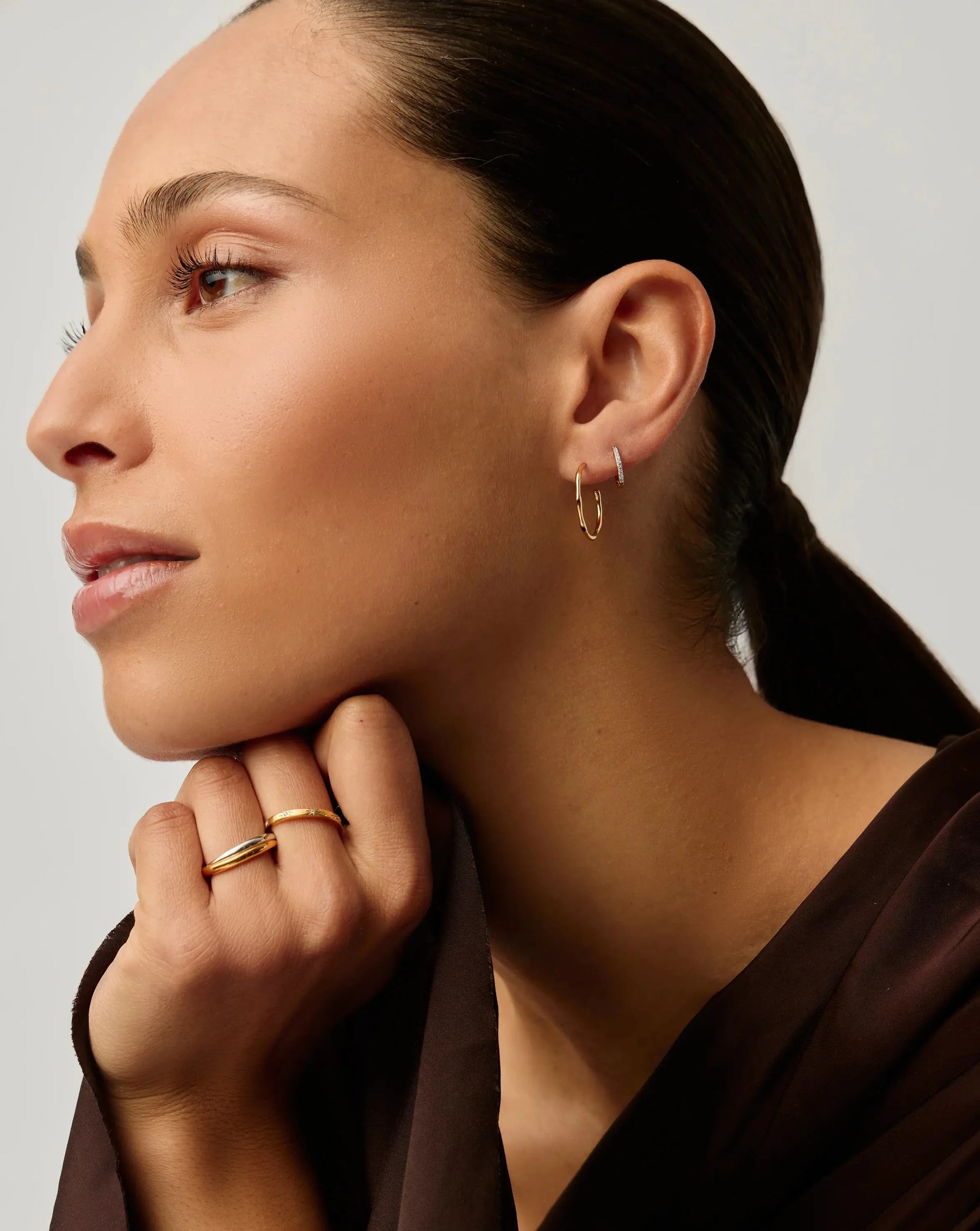 Small Molten Hoop Earrings Earrings Missoma 