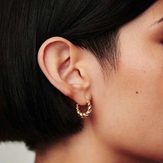 Small Tidal Hoop Earrings | 18ct Gold Vermeil Earrings Missoma 