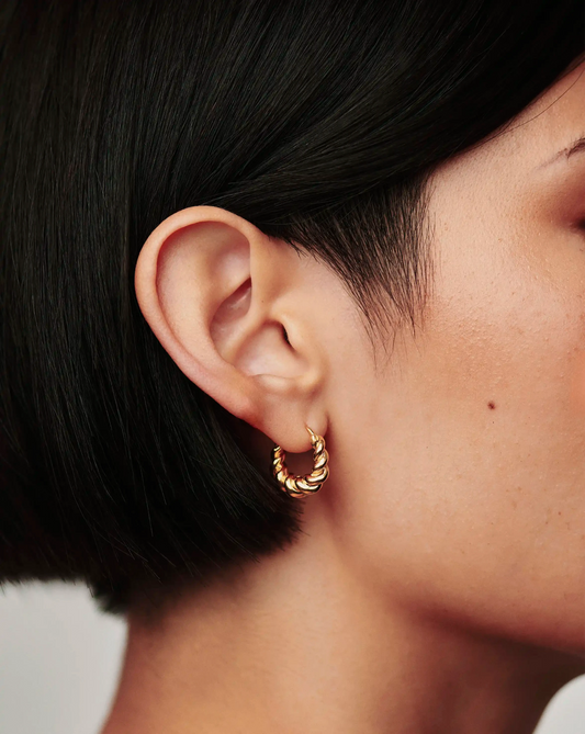 Small Tidal Hoop Earrings | 18ct Gold Vermeil Earrings Missoma 