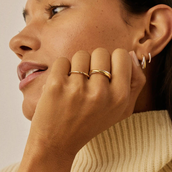 Solar Studded Ring | 18ct Gold Vermeil/Cubic Zirconia Rings Missoma 