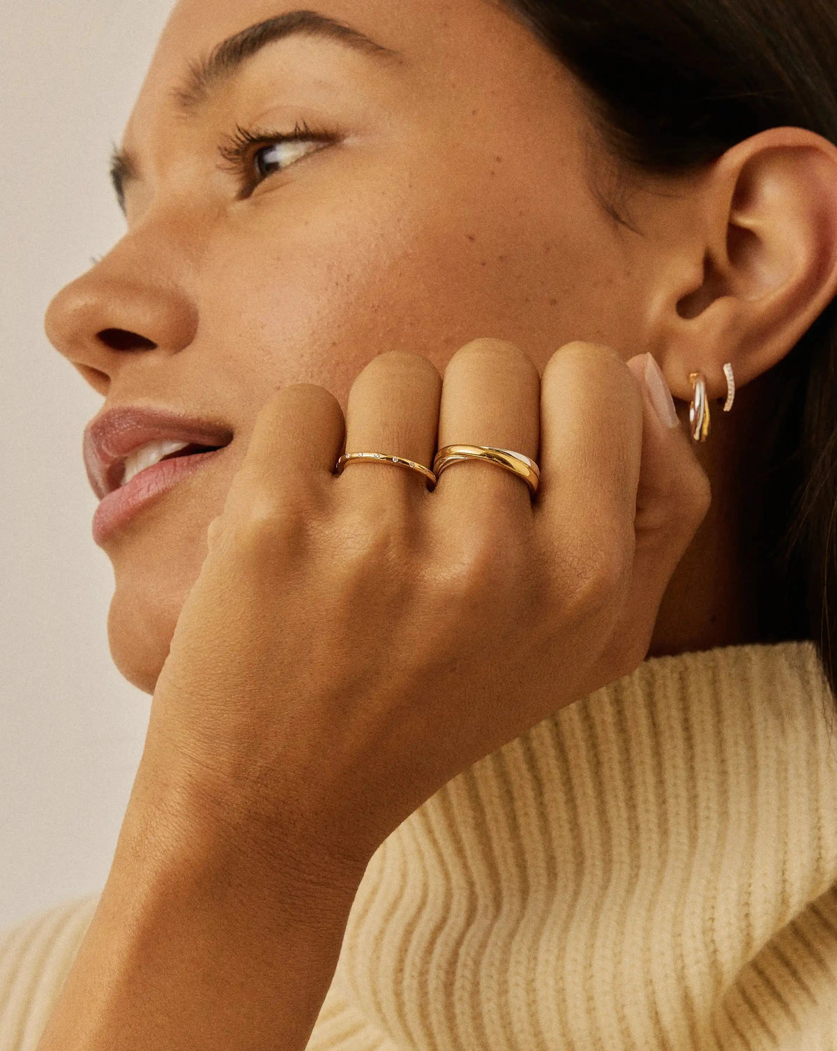 Solar Studded Ring | 18ct Gold Vermeil/Cubic Zirconia Rings Missoma 