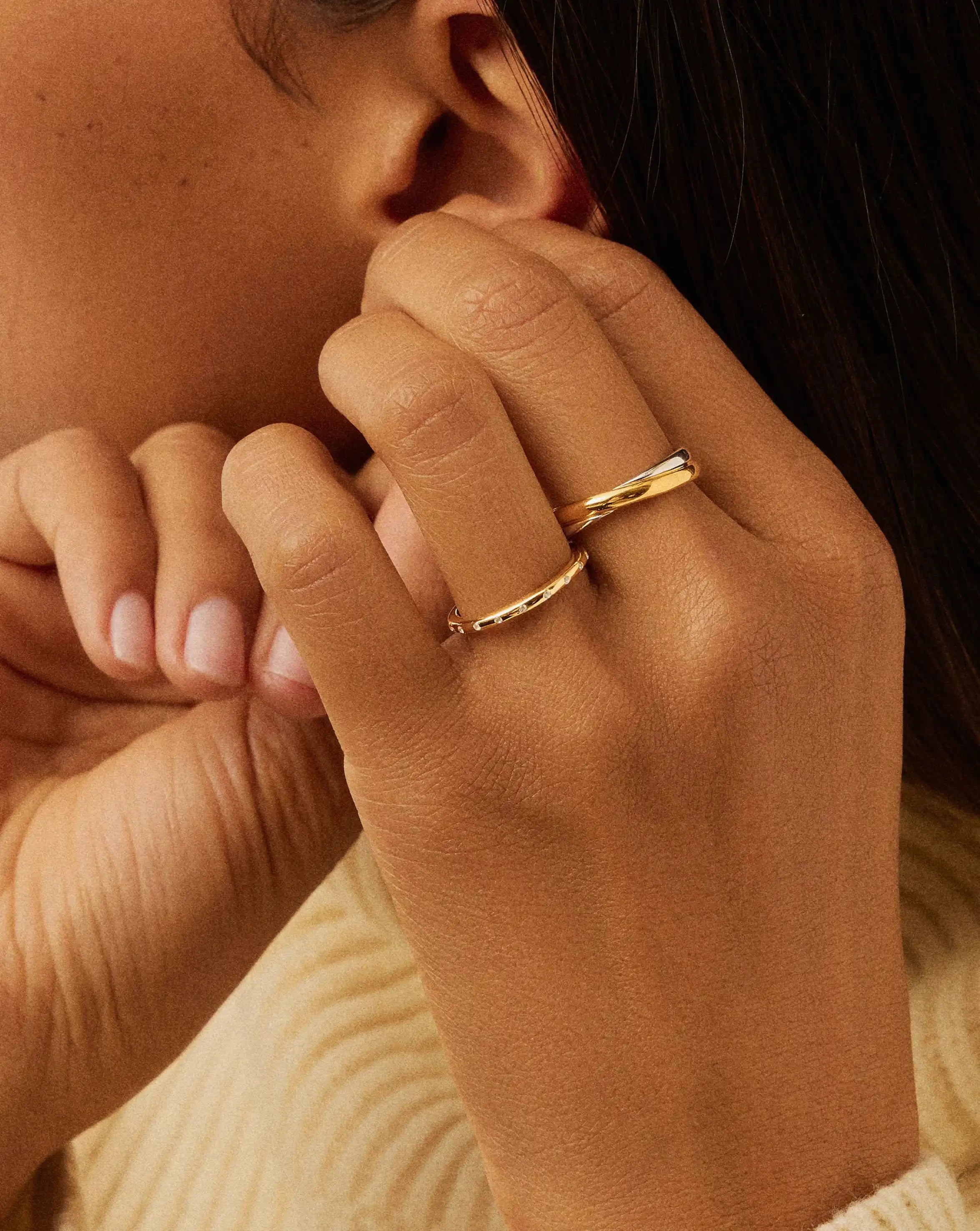 Solar Studded Ring | 18ct Gold Vermeil/Cubic Zirconia Rings Missoma 
