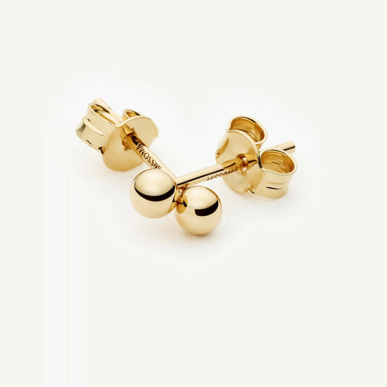 Solid Gold Classic Stud Earrings | 9ct Solid Yellow Gold Earrings Missoma 