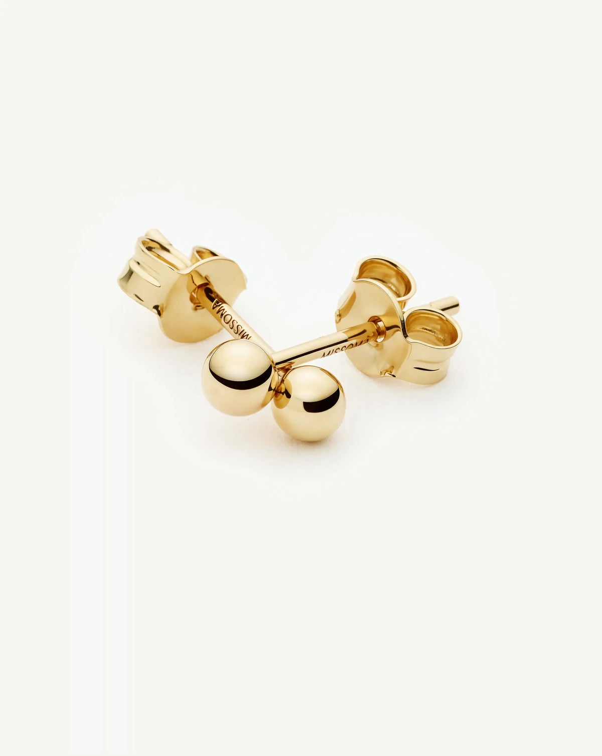 Solid Gold Classic Stud Earrings | 9ct Solid Yellow Gold Earrings Missoma 