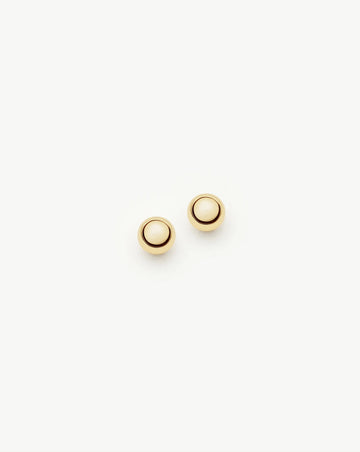 Solid Gold Classic Stud Earrings | 9ct Solid Yellow Gold Earrings Missoma 