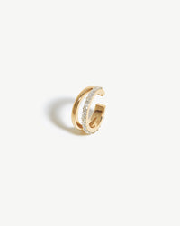 Solid Gold Diamond Double Ear Cuff Earrings Missoma 