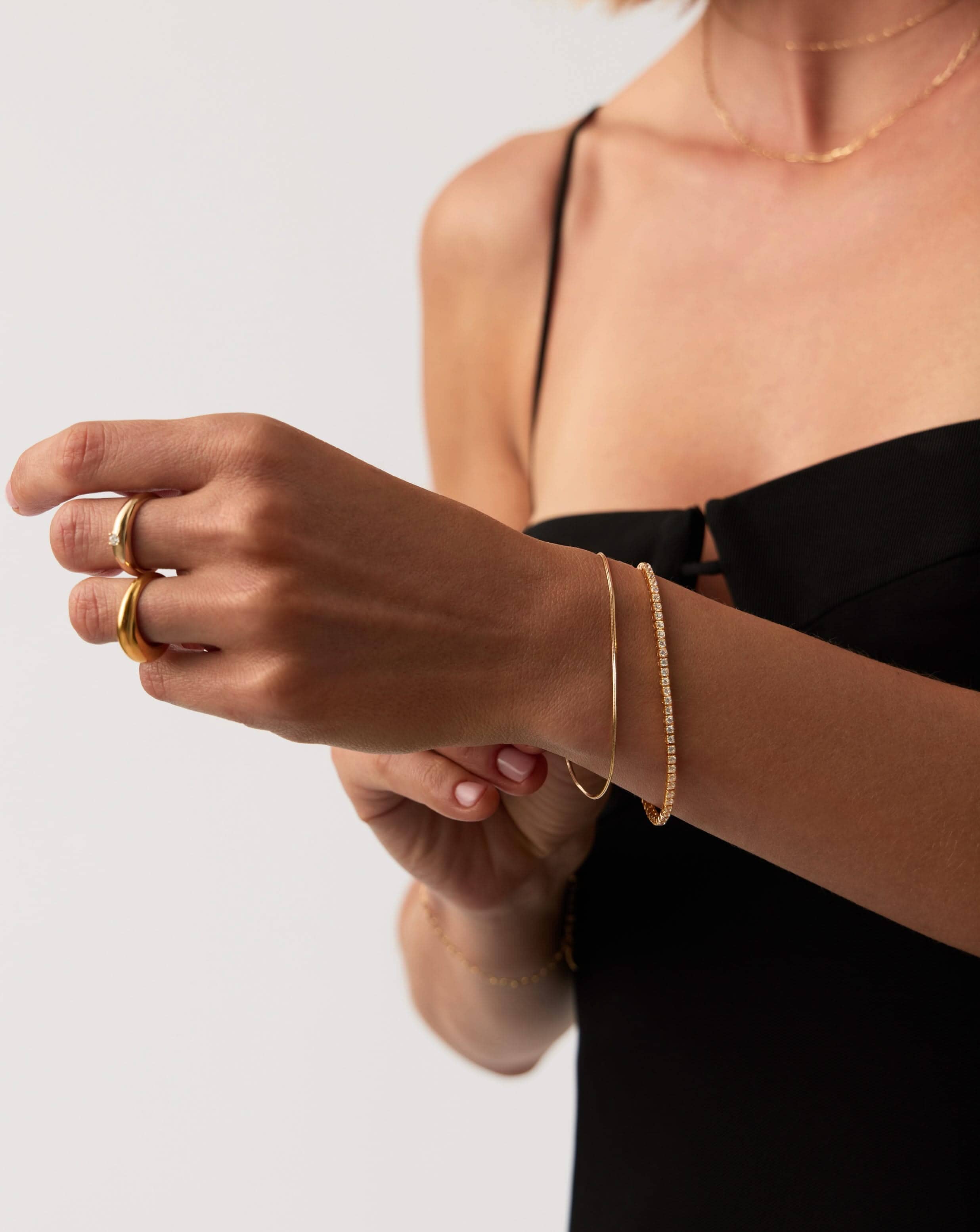 Solid Gold Diamond Tennis Bracelet | 14ct Solid Gold Lab Grown Diamonds Bracelets Missoma 