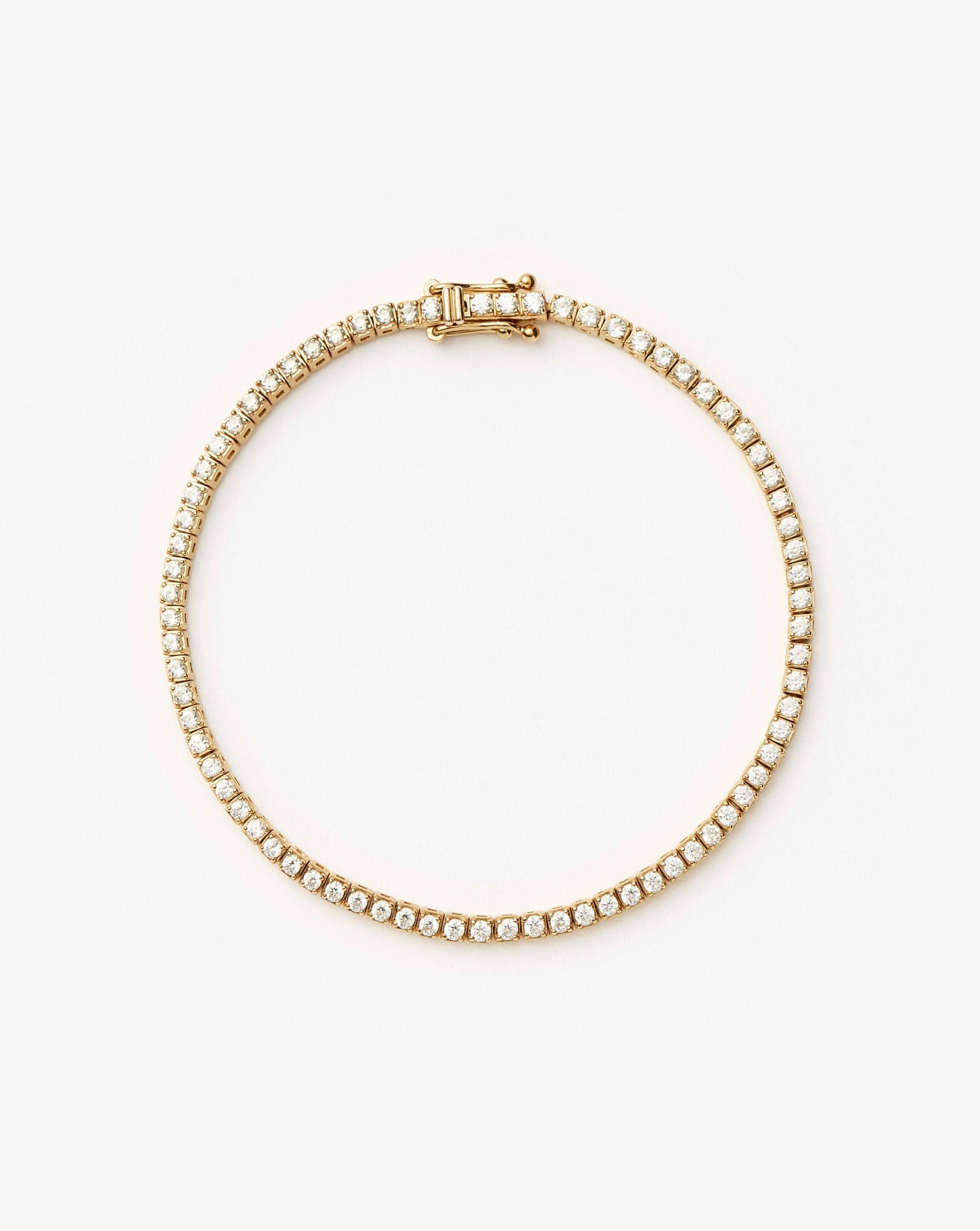 Solid Gold Diamond Tennis Bracelet | 14ct Solid Gold Lab Grown Diamonds Bracelets Missoma 