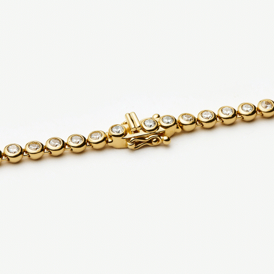 Solid Gold Diamond Tennis Bracelet | 14ct Solid Gold Lab Grown Diamonds Bracelets Missoma 