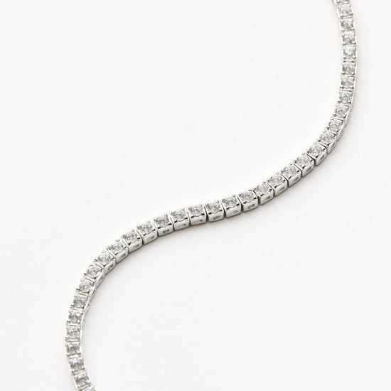 Solid Gold Diamond Tennis Bracelet | 14ct Solid White Gold Lab Grown Diamonds Bracelets Missoma 