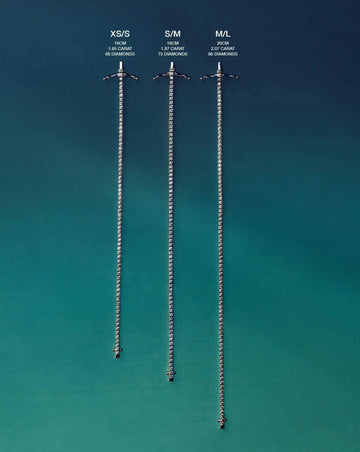 Solid Gold Diamond Tennis Bracelet | 14ct Solid White Gold Lab Grown Diamonds Bracelets Missoma 