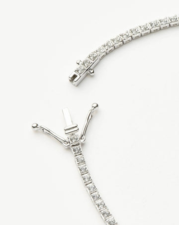 Solid Gold Diamond Tennis Bracelet | 14ct Solid White Gold Lab Grown Diamonds Bracelets Missoma 