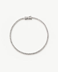 Solid Gold Diamond Tennis Bracelet | 14ct Solid White Gold Lab Grown Diamonds Bracelets Missoma 