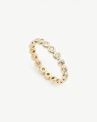 Solid Gold Diamond Tennis Eternity Ring | 9ct Solid Yellow Gold Rings Missoma 