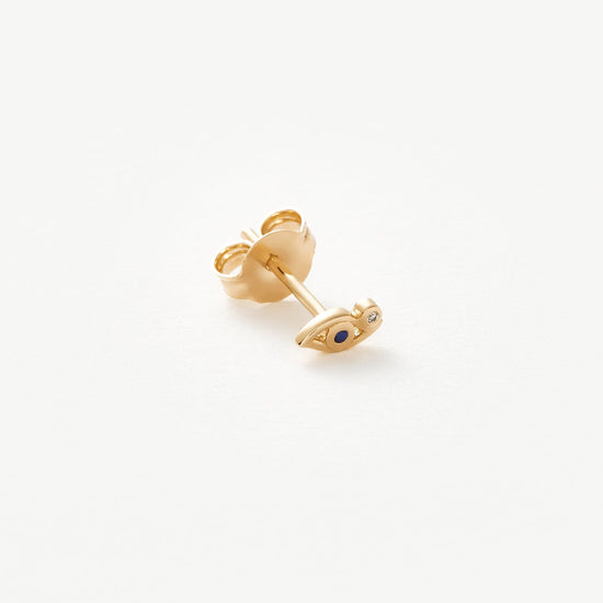 Solid Gold Evil Eye Single Stud Earring Earrings Missoma 