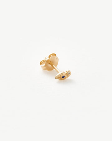 Solid Gold Evil Eye Single Stud Earring Earrings Missoma 