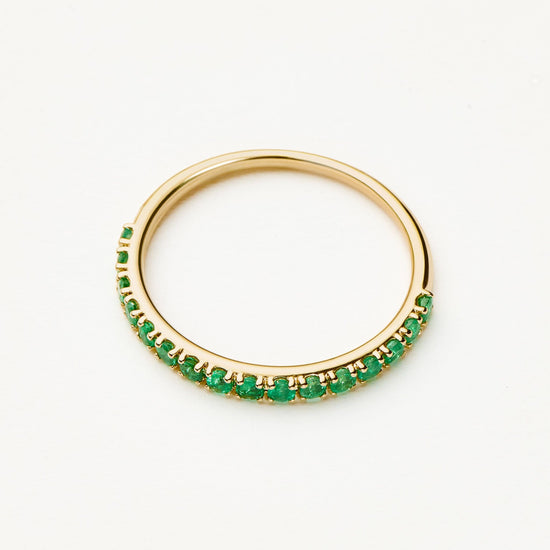 Solid Gold Half Emerald Eternity Ring Rings Missoma 