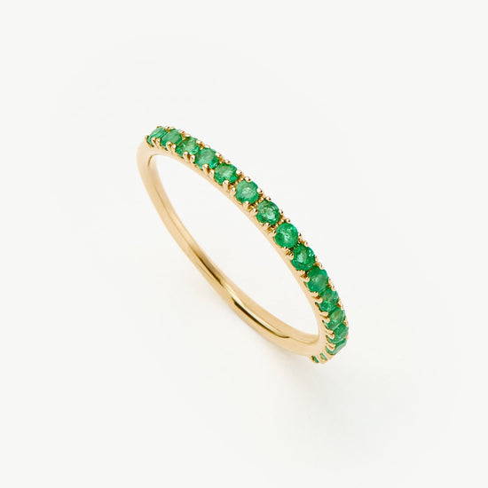 Solid Gold Half Emerald Eternity Ring Rings Missoma 