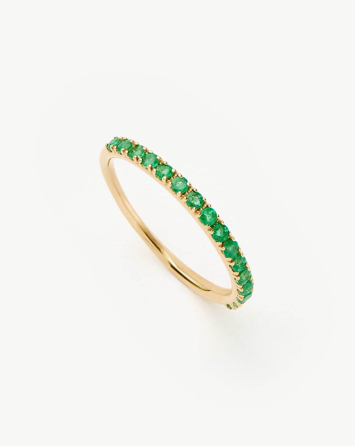 Solid Gold Half Emerald Eternity Ring Rings Missoma 