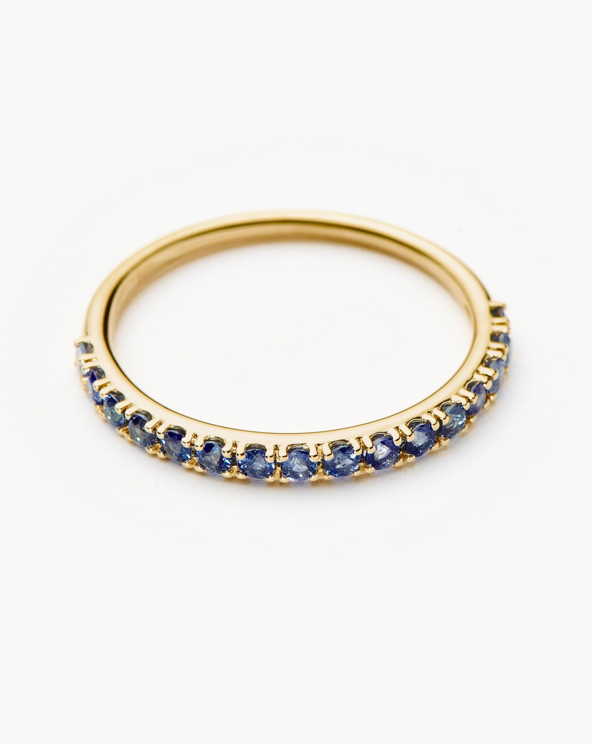 Solid Gold Half Sapphire Eternity Ring | 9ct Solid Yellow Gold/Sapphire Rings Missoma 