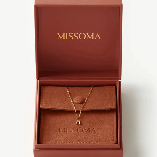 Solid Gold Initial Mini Pendant Necklace - A | 14ct Solid Gold Necklaces Missoma 