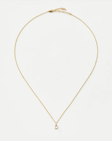 Solid Gold Initial Mini Pendant Necklace - D | 14ct Solid Gold Necklaces Missoma 