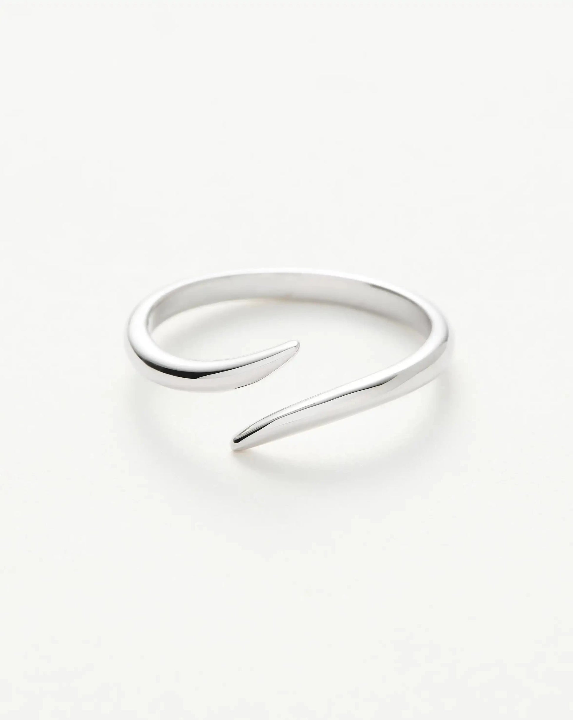 Solid Gold Open Claw Ring | 9ct Solid White Gold Rings Missoma 