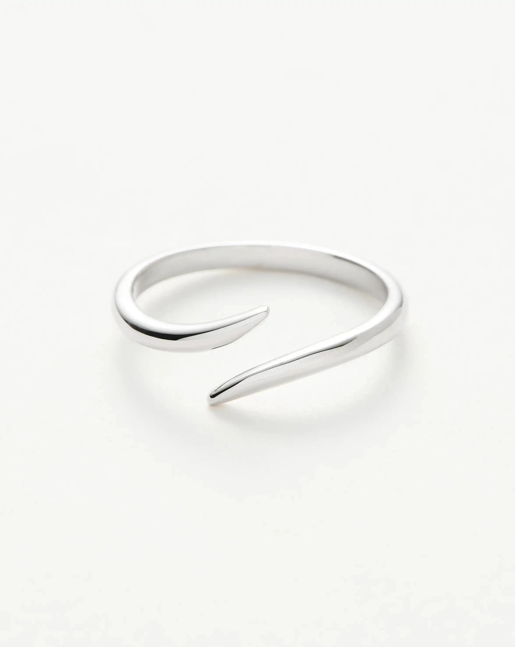 Solid Gold Open Claw Ring | 9ct Solid White Gold Rings Missoma 