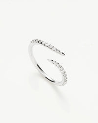 Solid Gold Open Claw Ring | 9ct Solid White Gold/Diamond Rings Missoma 