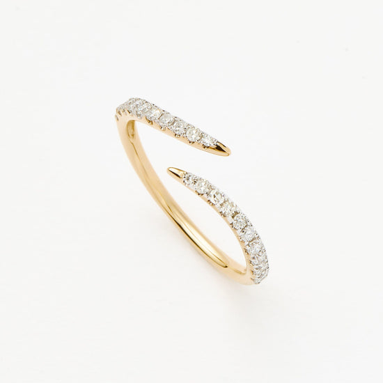 Solid Gold Open Claw Ring | 9ct Solid Yellow Gold/Diamond Rings Missoma 