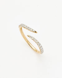 Solid Gold Open Claw Ring | 9ct Solid Yellow Gold/Diamond Rings Missoma 