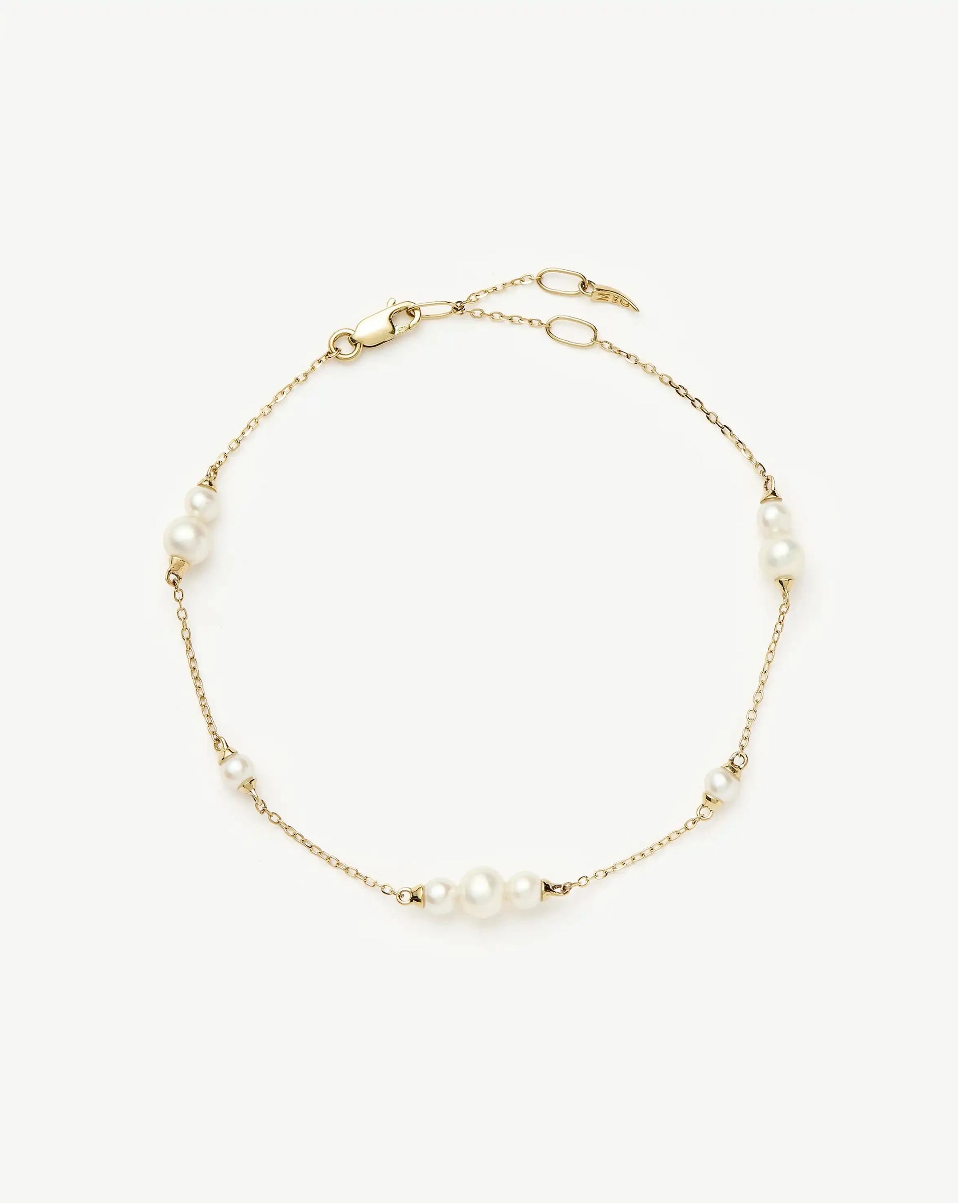 Solid Gold Pearl Chain Bracelet | 14ct Solid Gold/Pearl Bracelets Missoma 