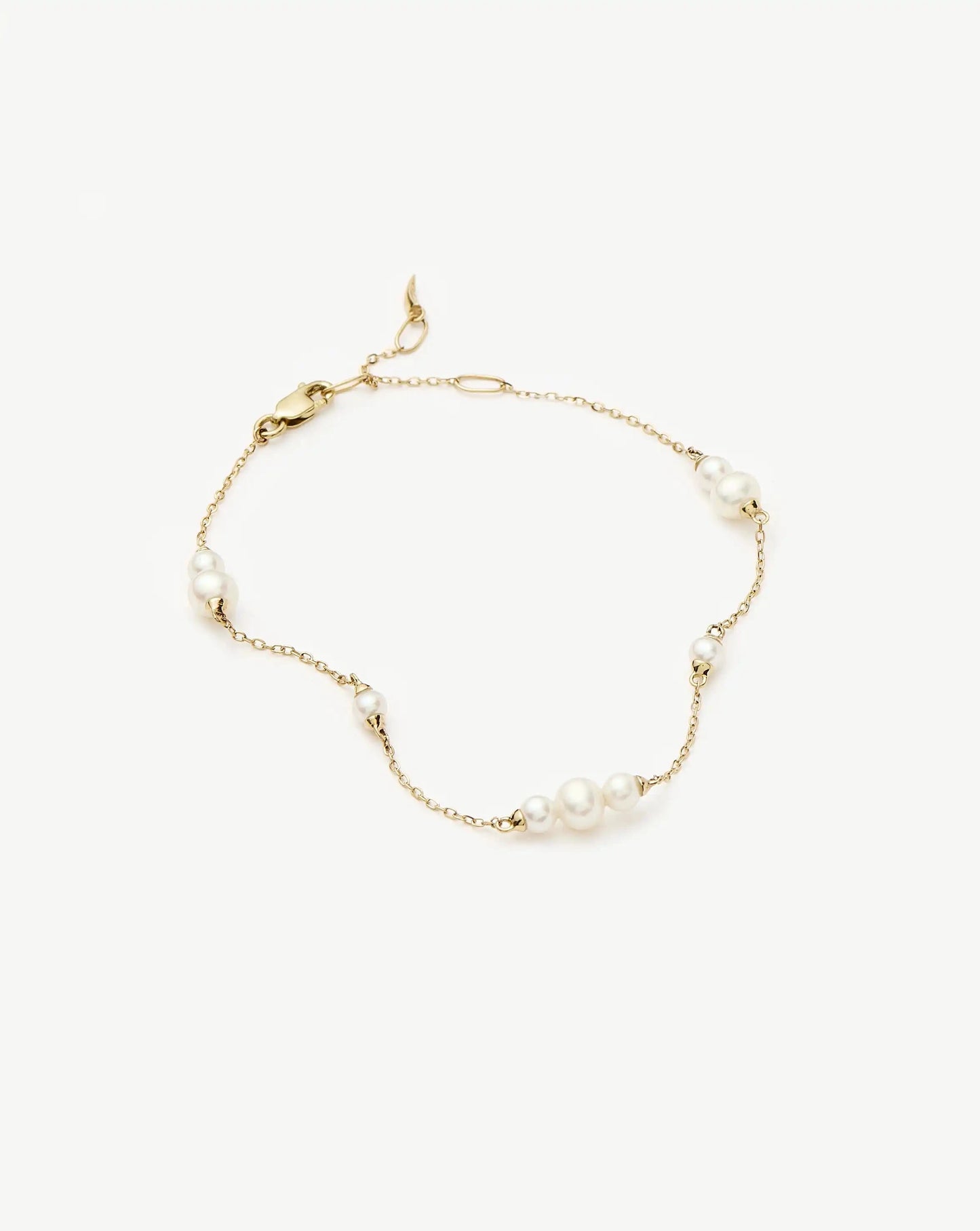 Solid Gold Pearl Chain Bracelet | 14ct Solid Gold/Pearl Bracelets Missoma 