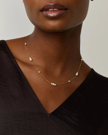Solid Gold Pearl Chain Necklace | 14ct Solid Gold/Pearl Necklaces Missoma 
