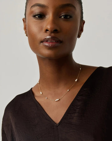 Solid Gold Pearl Chain Necklace | 14ct Solid Gold/Pearl Necklaces Missoma 
