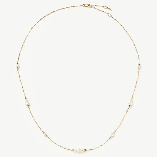 Solid Gold Pearl Chain Necklace | 14ct Solid Gold/Pearl Necklaces Missoma 