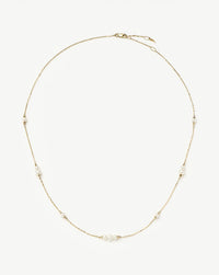 Solid Gold Pearl Chain Necklace | 14ct Solid Gold/Pearl Necklaces Missoma 