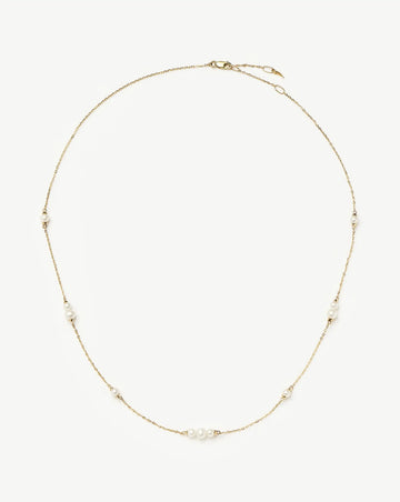 Solid Gold Pearl Chain Necklace | 14ct Solid Gold/Pearl Necklaces Missoma 